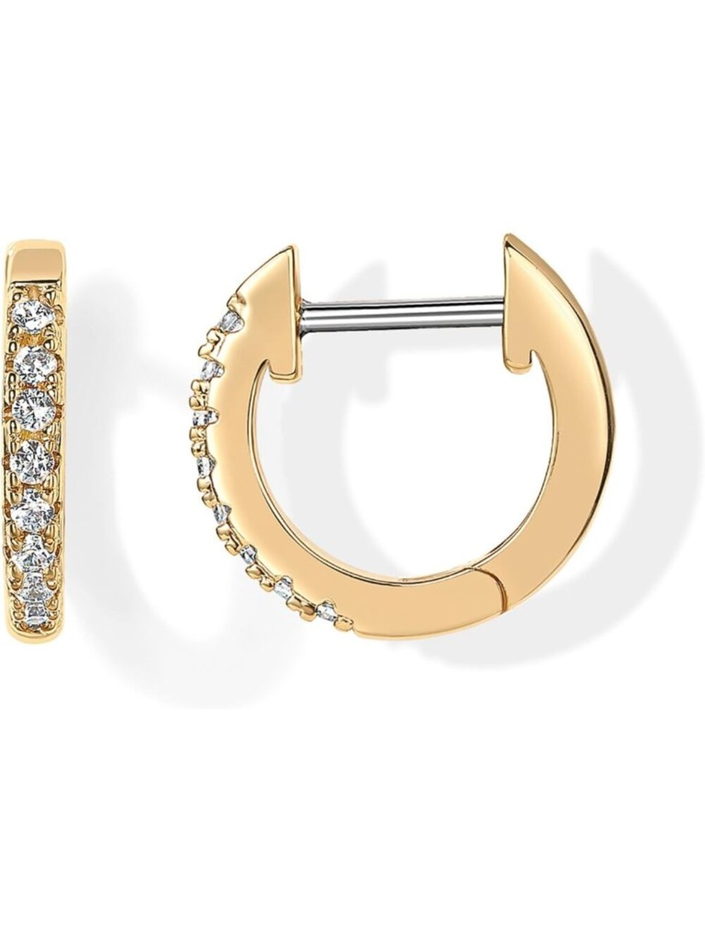 Chic Small Gold Huggie Hoop Earrings for Women - 14K Gold Plated Fashion Jewelry